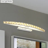Modern Crystal Bow Wall Sconce In Clear/Champagne 17-27.5 Wide