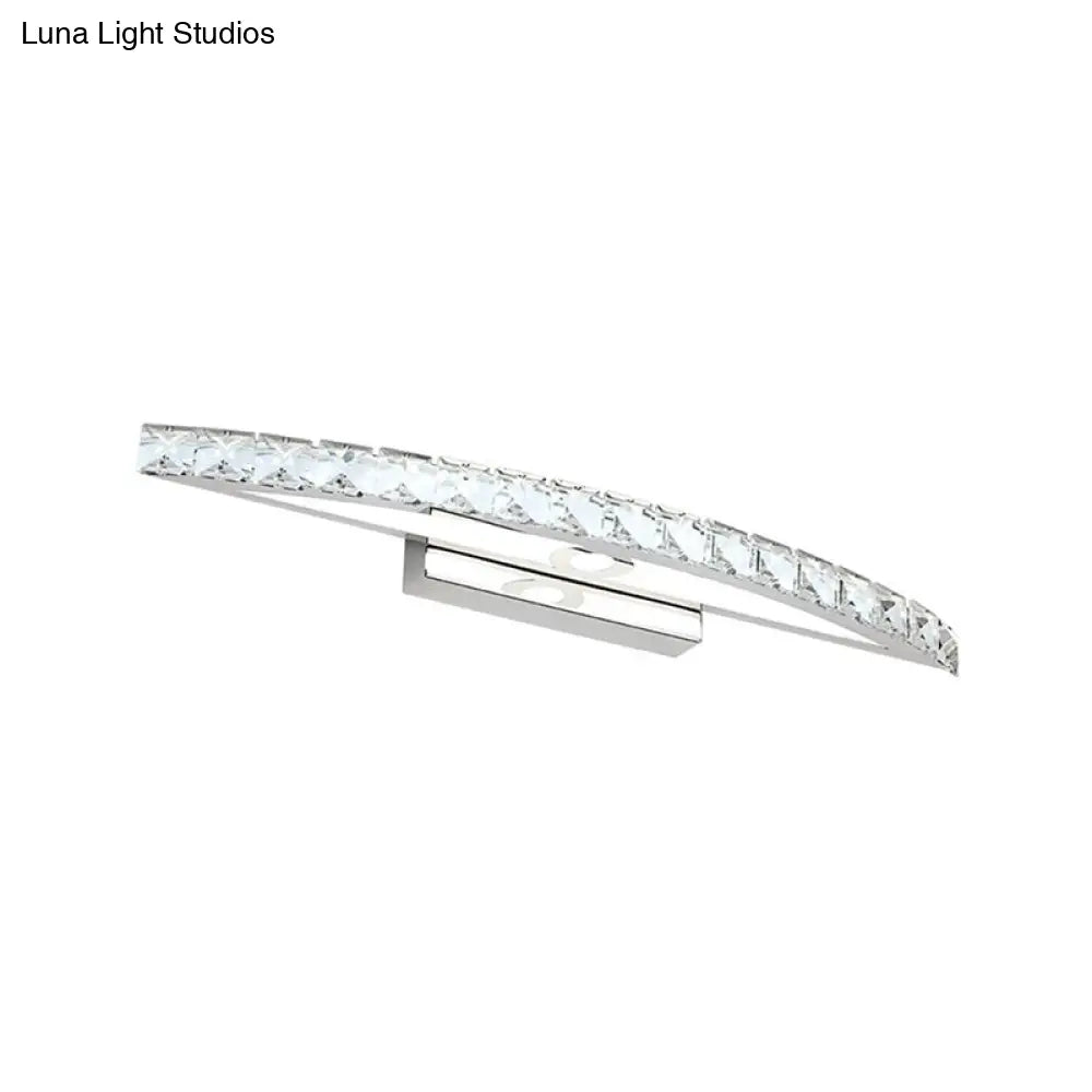 Modern Crystal Bow Wall Sconce In Clear/Champagne 17-27.5 Wide