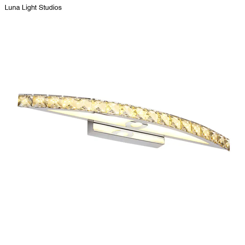 Modern Crystal Bow Wall Sconce In Clear/Champagne 17-27.5 Wide