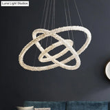 Modern Crystal Circle Chandelier For Restaurants - Pendant Lighting