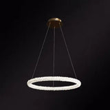 Modern Crystal Circle Chandelier For Restaurants - Pendant Lighting Clear / 23.5’ Circline