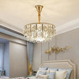 Modern Crystal Conic Chandelier - Gold Pendant Light Kit With Tiered Design 3/4 Lights 16/19.5 Width