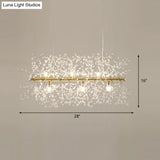 Modern Crystal Flower Island Pendant Ceiling Lamp For Kitchen (9/12-Head Chrome/Gold)