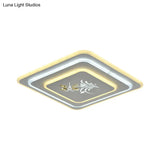 Modern Crystal Led Ceiling Lamp – White Flush Mount For Dining Room