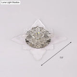 Modern Crystal Led Flower Flushmount Ceiling Light With Warm Glow For Hallway