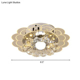 Modern Crystal Led Flush Mount Ceiling Light For Living Room