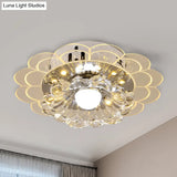 Modern Crystal Led Flush Mount Ceiling Light For Living Room
