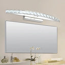 Modern Crystal Led Vanity Light For Bathroom Wall Mounting - Warm/White Clear / White