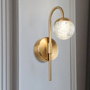 Modern Crystal Spherical Wall Sconce With Gold Finish For Great Room Lighting 1 /
