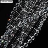 Modern Crystal Spiral Flush Light With 5 Bulbs - Nickel Finish For Living Room Ceiling Lighting