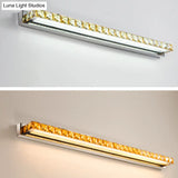Modern Crystal Vanity Wall Light - Rectangular Luxury Style Single Fixture