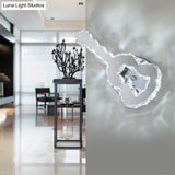 Modern Crystal Wall Light: Guitar Shaped Stainless Steel Lamp For Cafe Decor