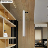 Modern Cuboid Ceiling Light - Single Head Metal Pendant Fixture For Living Room Black/White Led