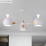 Modern Dome Hanging Pendant Light With 3 Lights For Dining Room - Iron Ceiling Fixture