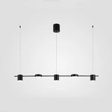 Modern Drum Aluminum Island Pendant Ceiling Light Fixture In Black/Gold With Warm/White Lighting