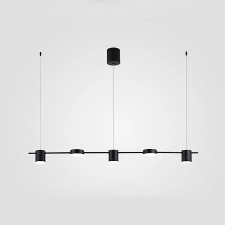 Modern Drum Aluminum Island Pendant Ceiling Light Fixture In Black/Gold With Warm/White Lighting