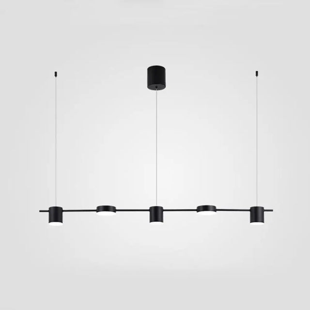 Modern Drum Aluminum Island Pendant Ceiling Light Fixture In Black/Gold With Warm/White Lighting
