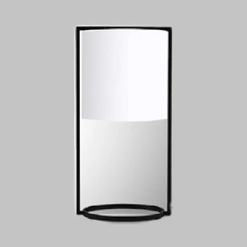 Modern Drum Desk Lamp: Fabric Led Reading Light In Black/White For Bedroom White