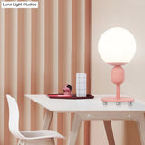 Modern Eye-Caring Desk Light With Orb Shade - Perfect For Childs Bedroom
