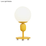 Modern Eye-Caring Desk Light With Orb Shade - Perfect For Childs Bedroom