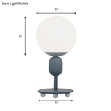 Modern Eye-Caring Desk Light With Orb Shade - Perfect For Childs Bedroom