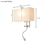 Modern Fabric Led Wall Sconce In Chrome - Stylish Lighting For Living Room