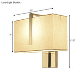 Modern Fabric Led Wall Sconce In Chrome - Stylish Lighting For Living Room