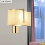 Modern Fabric Led Wall Sconce In Chrome - Stylish Lighting For Living Room
