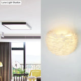 Modern Feather Wall Mount Lamp: Romantic & Cozy Sconce Lighting For Bedroom