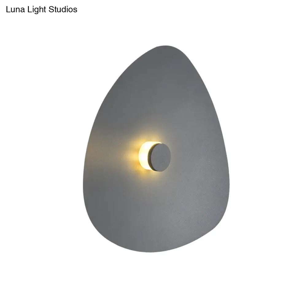 Modern Flaky Sconce Light: 7/9/11 Acrylic Led Wall Mounted Fixture In Grey/White