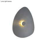 Modern Flaky Sconce Light: 7/9/11 Acrylic Led Wall Mounted Fixture In Grey/White