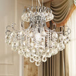 Modern Flared Crystal Chandelier: 3-Light Clear/Red/Black Hanging Lamp Kit For Living Room Clear