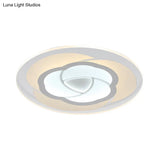 Modern Floral Flushmount Led Ceiling Light In Warm/White 16’/19.5’/23.5’ Wide