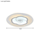 Modern Floral Flushmount Led Ceiling Light In Warm/White 16’/19.5’/23.5’ Wide