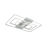 Modern Flush Mount Acrylic Frame With Led Lighting - Rectangle White/Black Warm/White Light