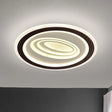 Modern Flush Mount Ceiling Light With Acrylic Led Black & White 3-Gear Settings Black-White