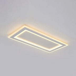Modern Flush Mount Ceiling Light With Thin Acrylic Frame - Warm/White Led Indoor Lighting White /