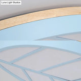 Modern Flush Mount Leaf Ceiling Lamp For Child’s Bedroom With Undertint Finish