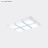Modern Flush Mount Light With Acrylic Panels - Black/White 6/9 Lights Warm/White Living Room