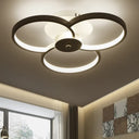 Modern Flushmount Floweret Led Ceiling Light Fixture 18’/21.5’/32’ Metal Design In Warm/White