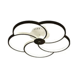 Modern Flushmount Floweret Led Ceiling Light Fixture 18/21.5/32 Metal Design In Warm/White - Bedroom