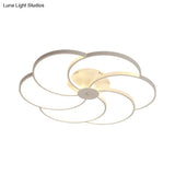 Modern Flushmount Floweret Led Ceiling Light Fixture 18’/21.5’/32’ Metal Design In Warm/White