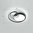 Modern Flushmount Led Ceiling Light Fixture | Stylish Ring Design For Bedrooms Metal Flush Mount