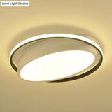 Modern Flushmount Led Ceiling Light In White - Ideal For Living Room