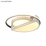 Modern Flushmount Led Ceiling Light In White - Ideal For Living Room