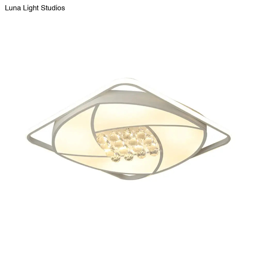 Modern Flushmount Led Light With Acrylic And Crystal Accents - Available In 16.5’ 20.5’ Widths