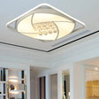 Modern Flushmount Led Light With Acrylic And Crystal Accents - Available In 16.5’ 20.5’ Widths