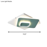 Modern Geometric Flush Nordic Metal & Acrylic Integrated Led Ceiling Light