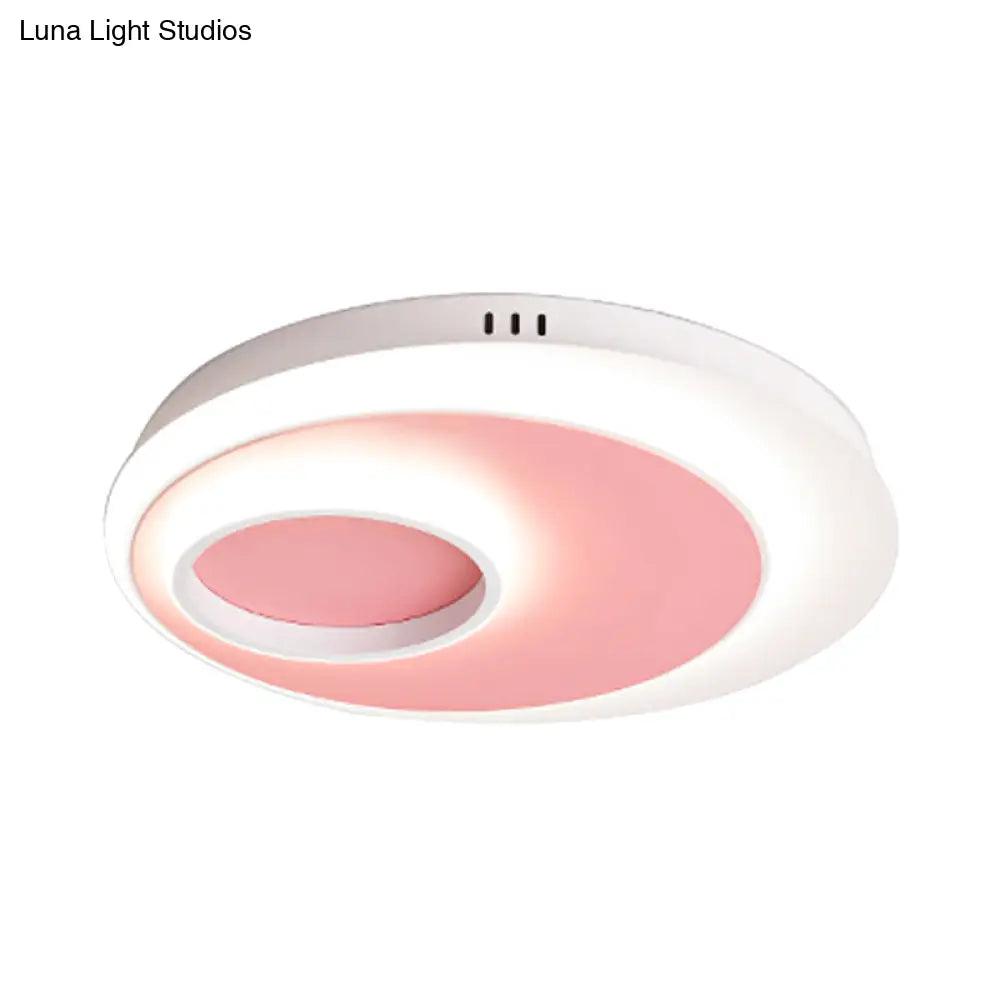 Modern Geometric Flush Nordic Metal & Acrylic Integrated Led Ceiling Light