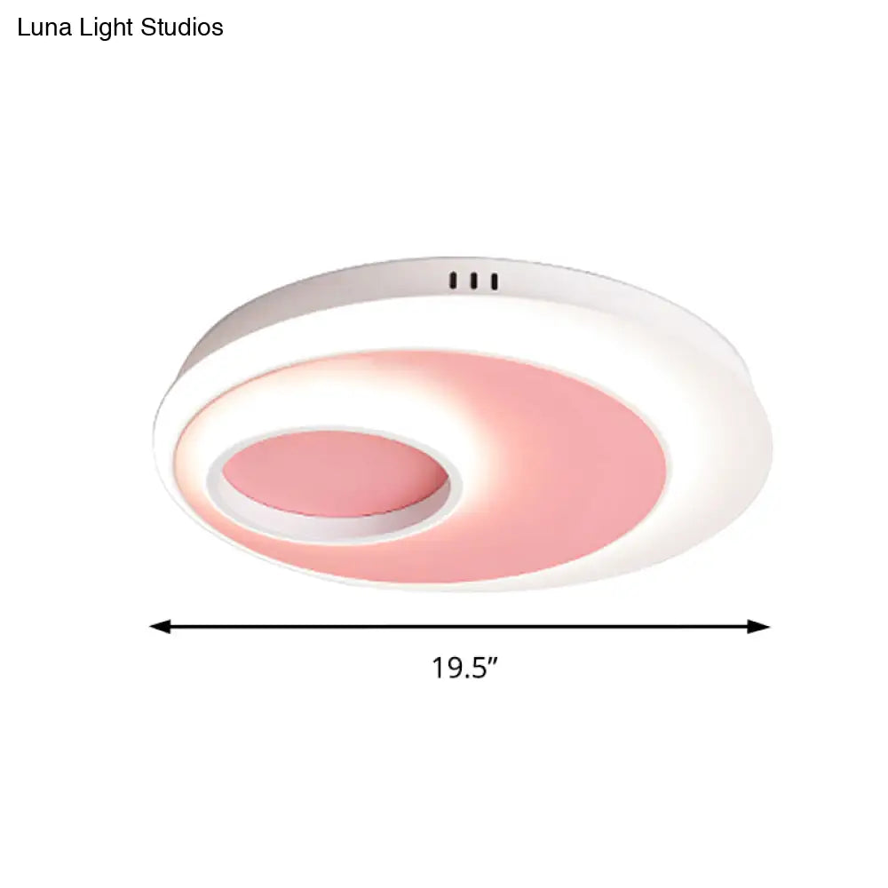 Modern Geometric Flush Nordic Metal & Acrylic Integrated Led Ceiling Light